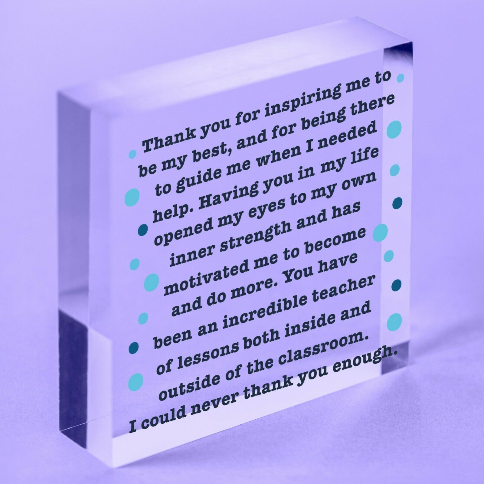 Gift For Teacher Acrylic Plaque Handmade Thank You Leaving School Nursery Gifts