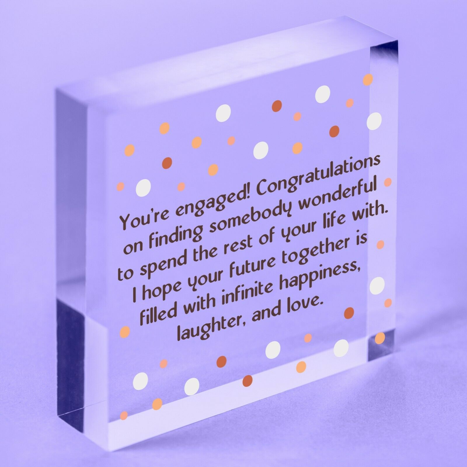 Handmade Congratulations Gift For Couple Acrylic Plaque Engagement Gift Plaque