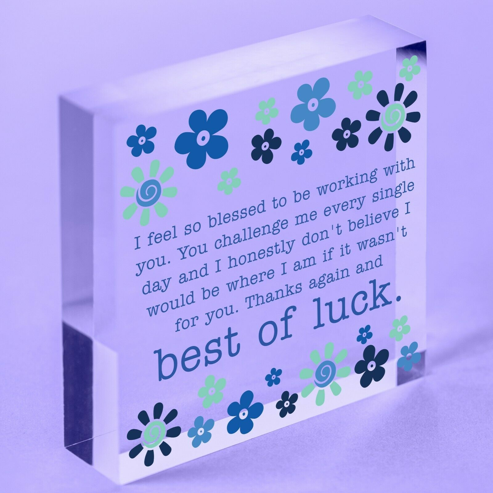 Thank You Gift For Your Colleague Acrylic Block Colleague Gifts Leaving Gifts