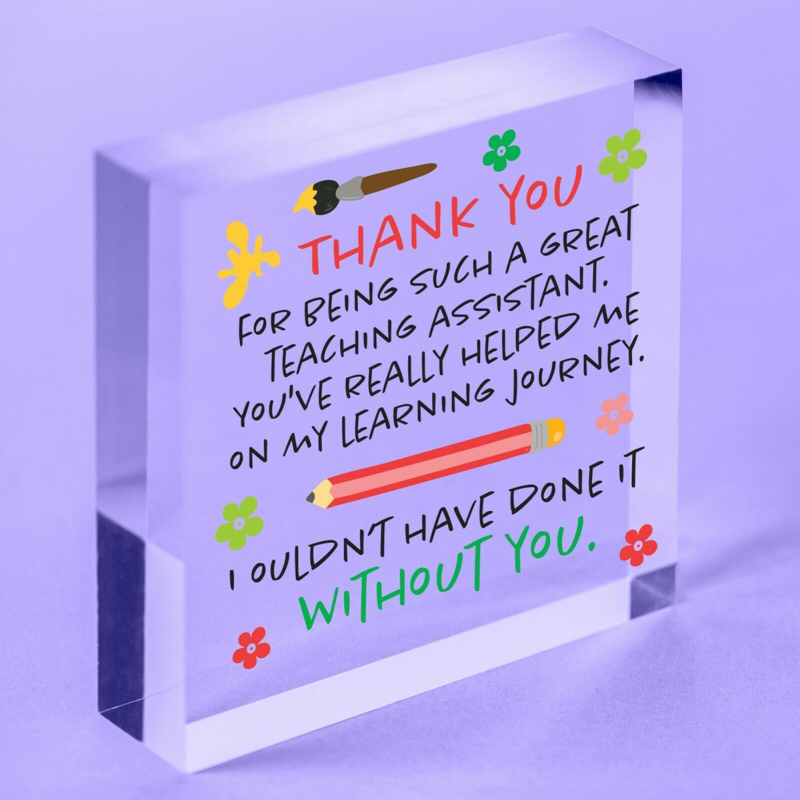 Teacher Gifts Acrylic Plaque School Nursery Pre School Leaving Thank You Present