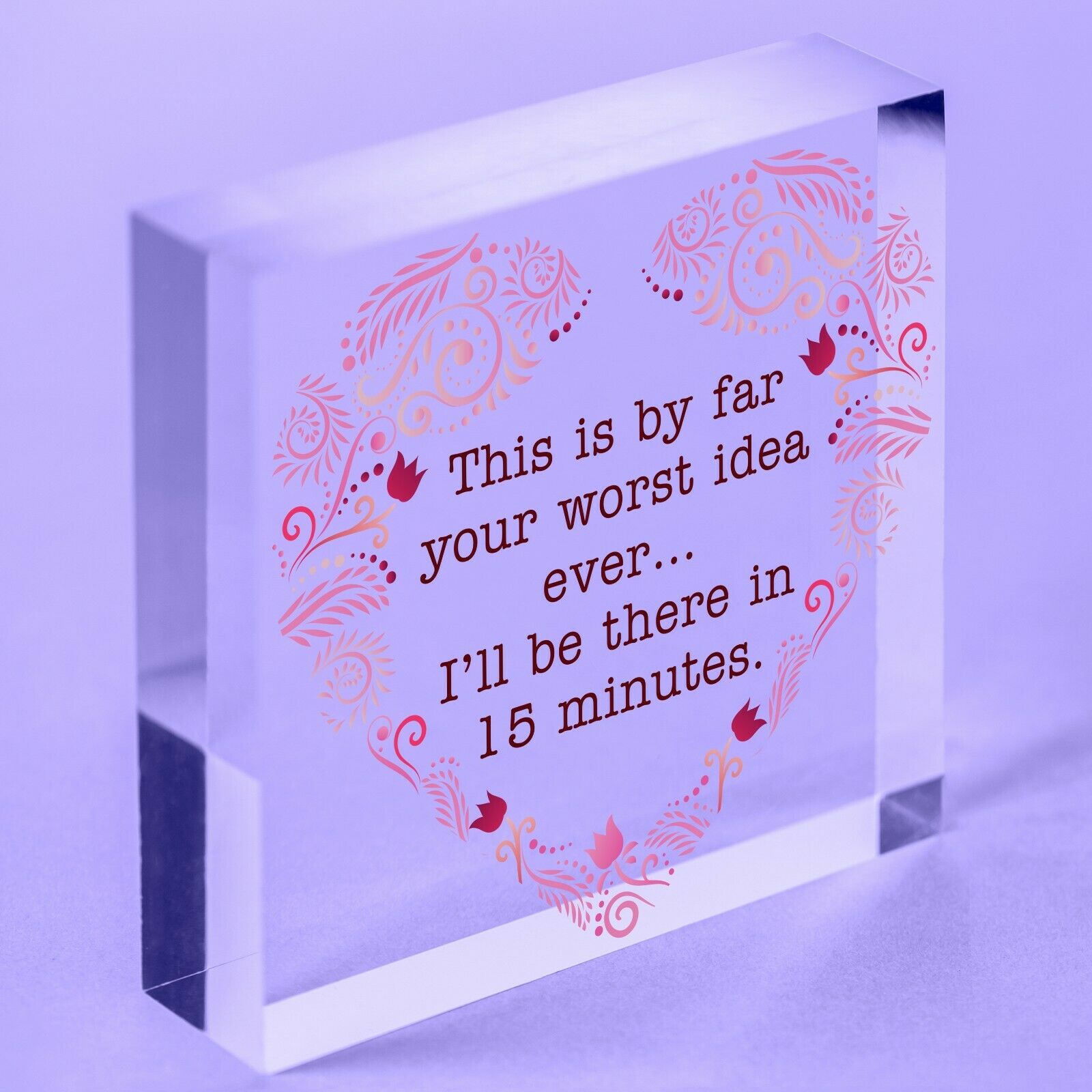 Thank You Best FRIEND Gifts Heart Christmas Friendship Gift Acrylic Block