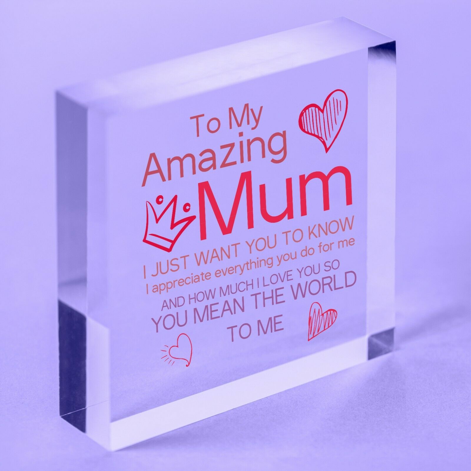 Daughter Gifts For Christmas Mother Daughter Gift  Mum Dad Acrylic Plaque