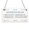 Bathroom Rules Funny Toilet Door Wall Sign Plaque Gentlemen Ladies Loo Novelty