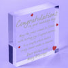 Just Married Gifts Congratulations  Sign For Heart Acrylic Block