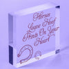 Horses Leave Hoof Prints On Your Heart Acrylic Block Sign Horse Lovers Gift