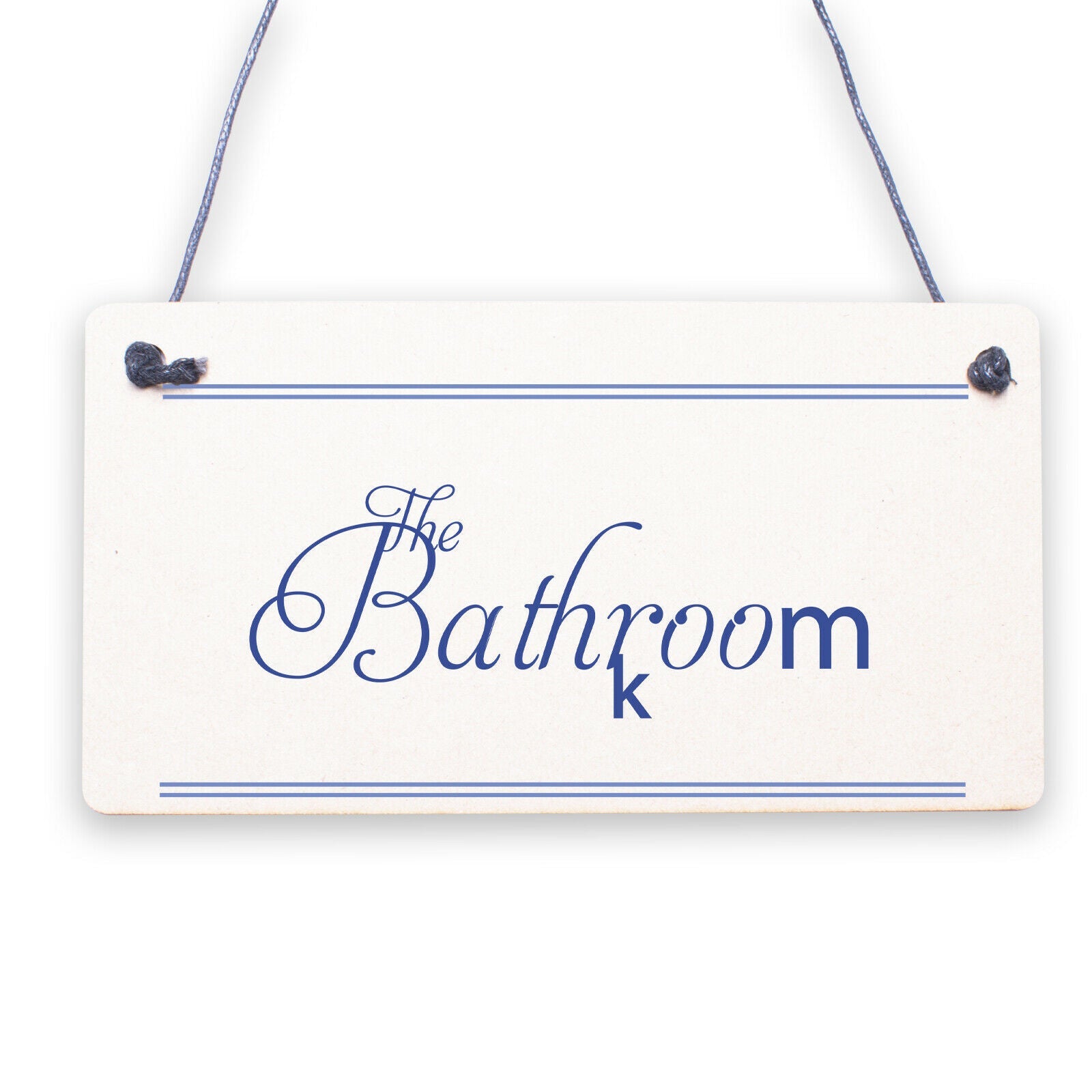 THE BATHROOM' Shabby Chic Door Sign Plaque Sign for Toilet or Bathroom The Loo