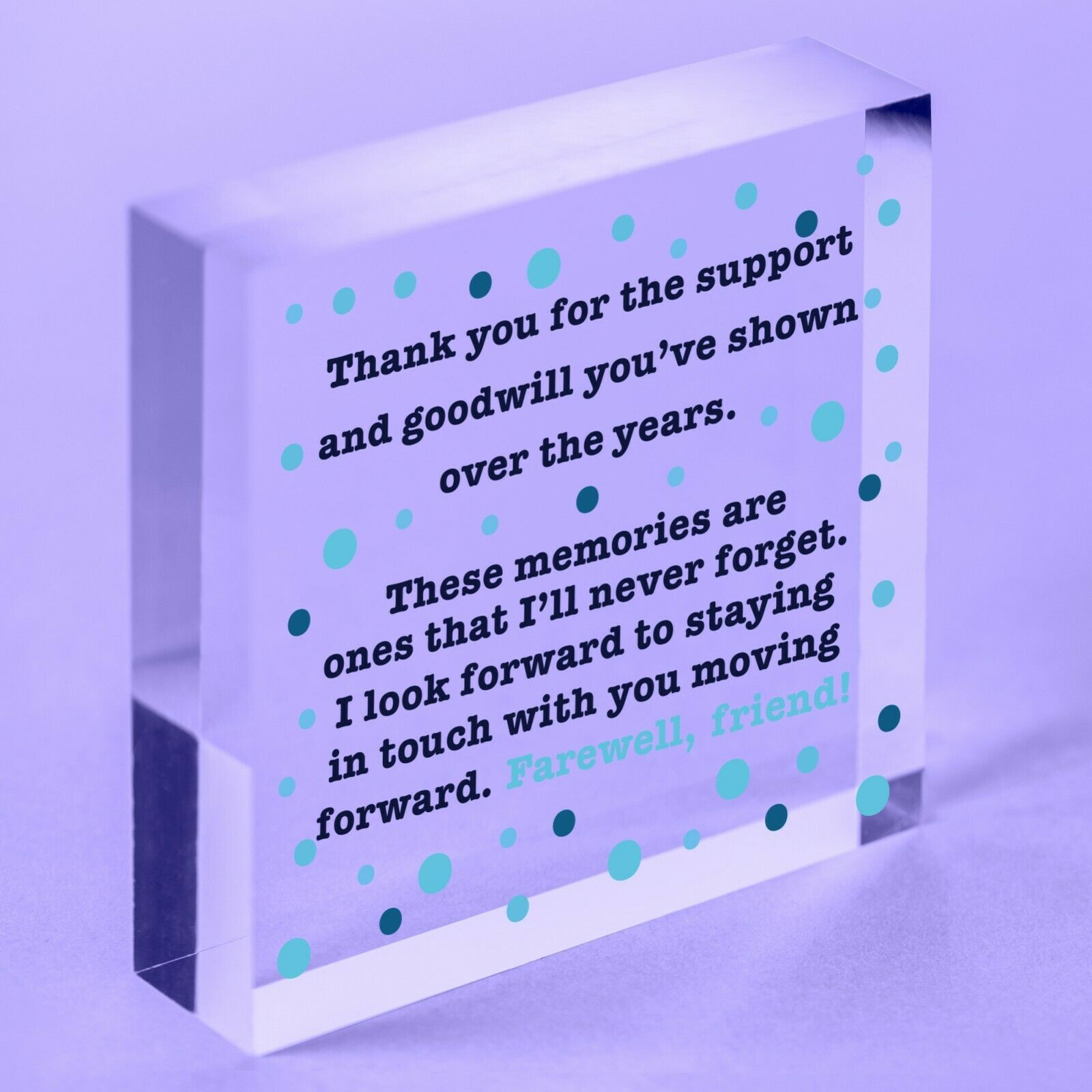 Chance Made Us Colleagues Acrylic Plaque Friendship FRIEND Gift Thank You