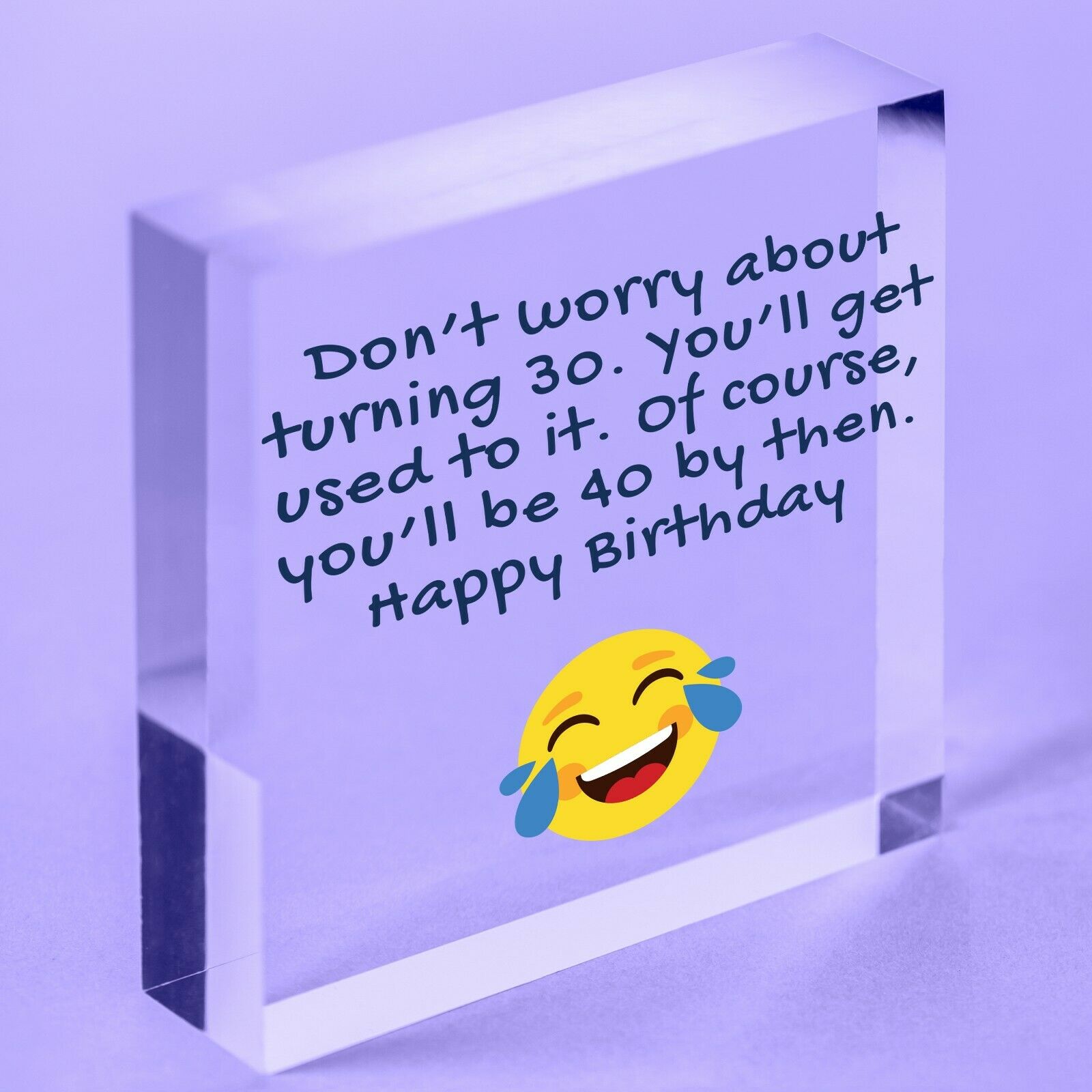 Novelty 30th Birthday Gift Acrylic Block Friendship Gift For Family Sister[Bag Included]