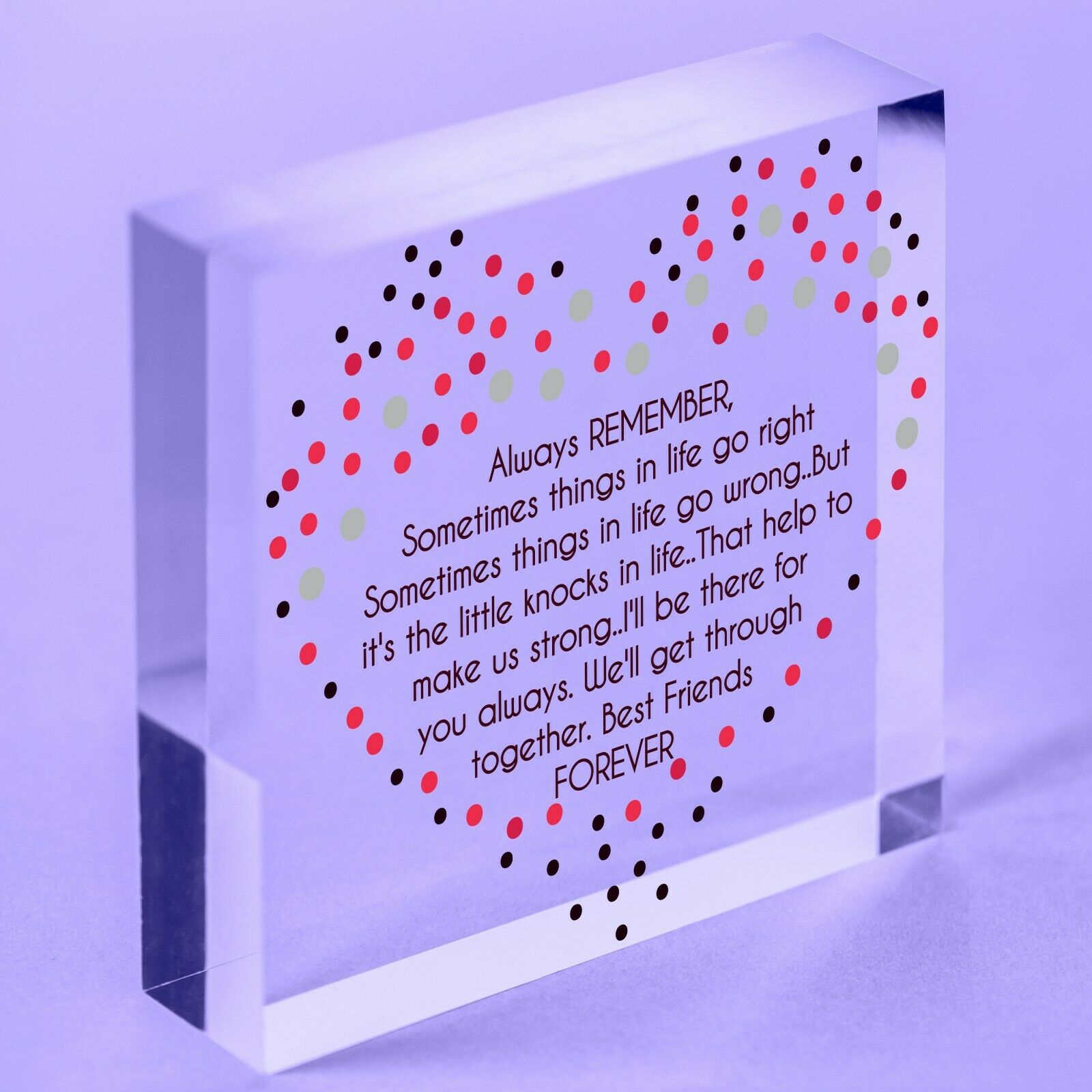 Chance Made Us School Acrylic Novelty Friendship Gift Plaque