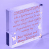 Just Married Gifts Congratulations Hanging Sign For Plaque Heart Acrylic Block