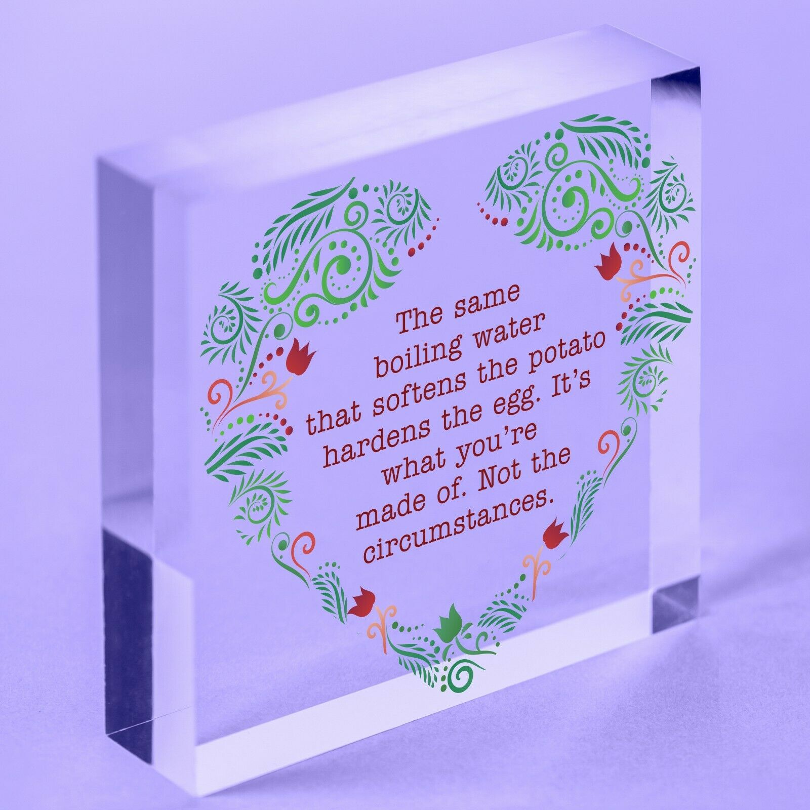 Stronger Inspirational Wall Plaque Friendship Gifts Quote Heart Friend Acrylic