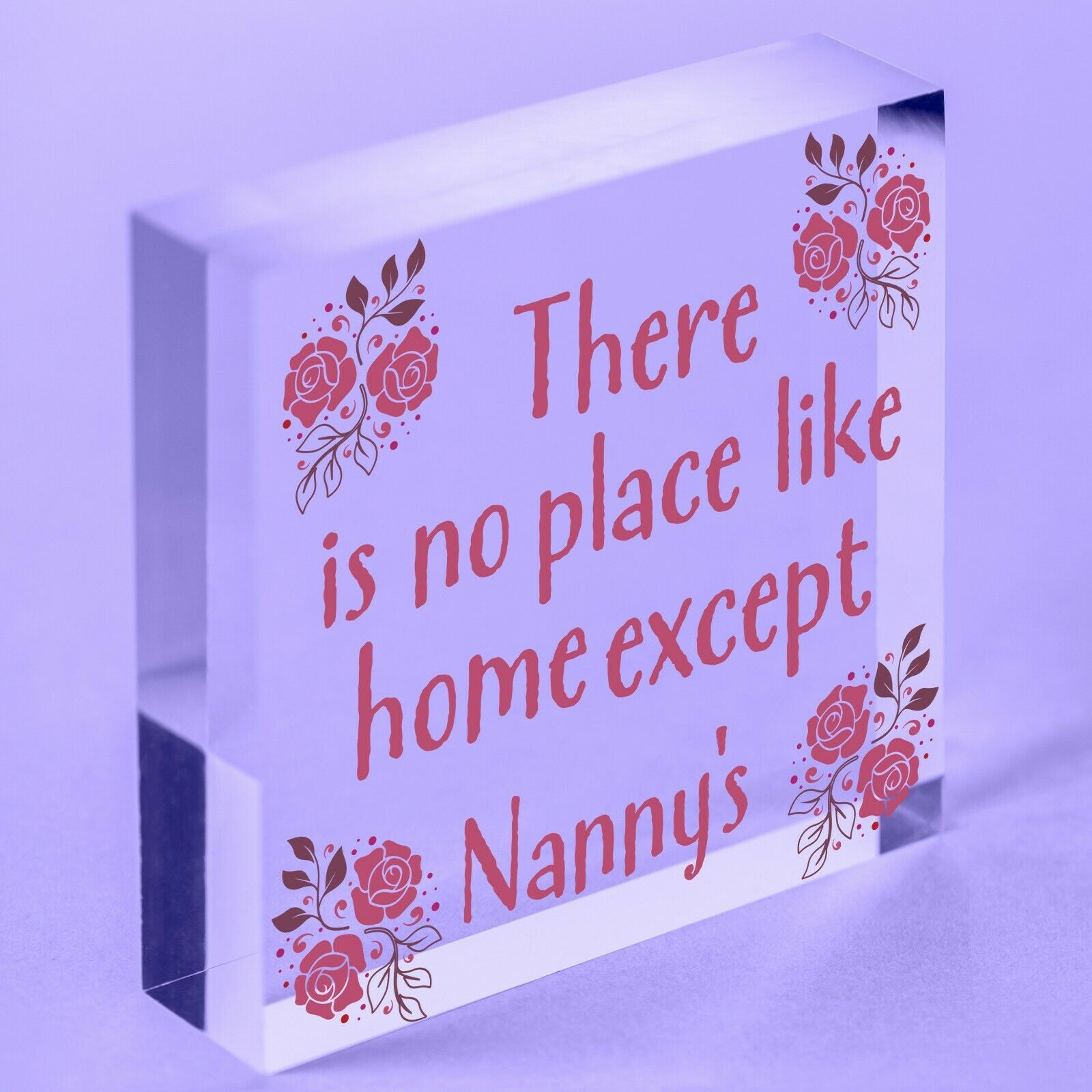 Nanny Nan Christmas Birthday Gifts Hanging Acrylic Block Sign Xmas Home Keepsake