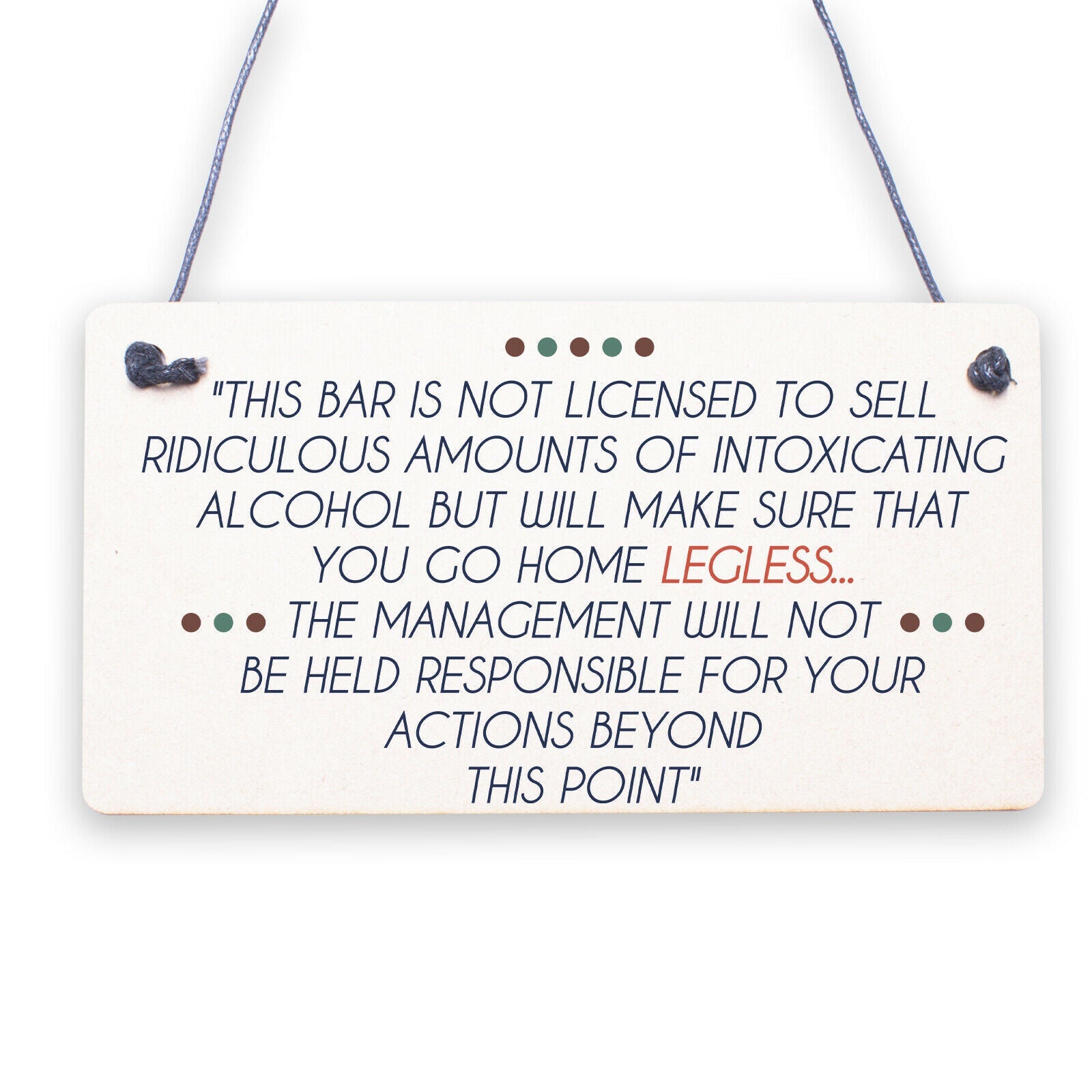 Funny Bar License Alcohol Sign For Home Bar Pub Man Cave Novelty Standing Plaque