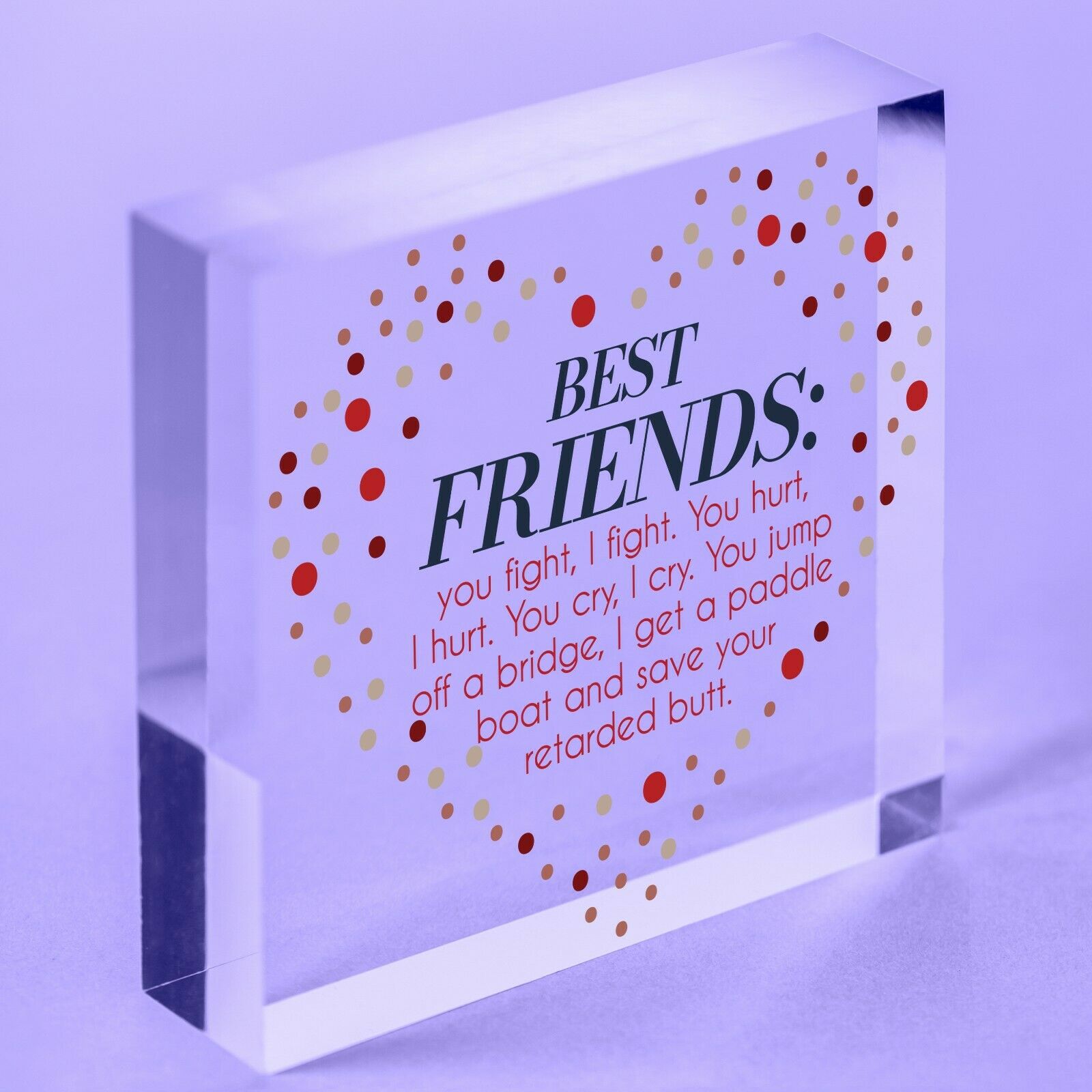 Best Friends Bring Prosecco Acrylic Heart Novelty Alcohol Sign Perfect Gift