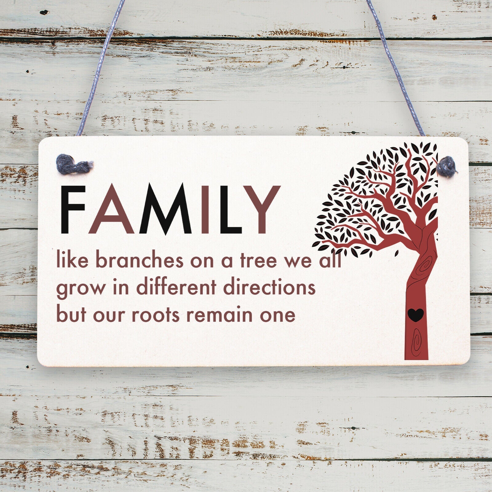 Family Branches House Warming Plaque Hanging Home Sign Friendship Gift Friends