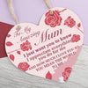 Mothers Day Gift Hanging Sign For Mum Nan Heart Love Sign