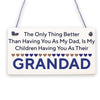 My Children Having You As Their Grandad Love Gift Wooden Plaque Sign Present