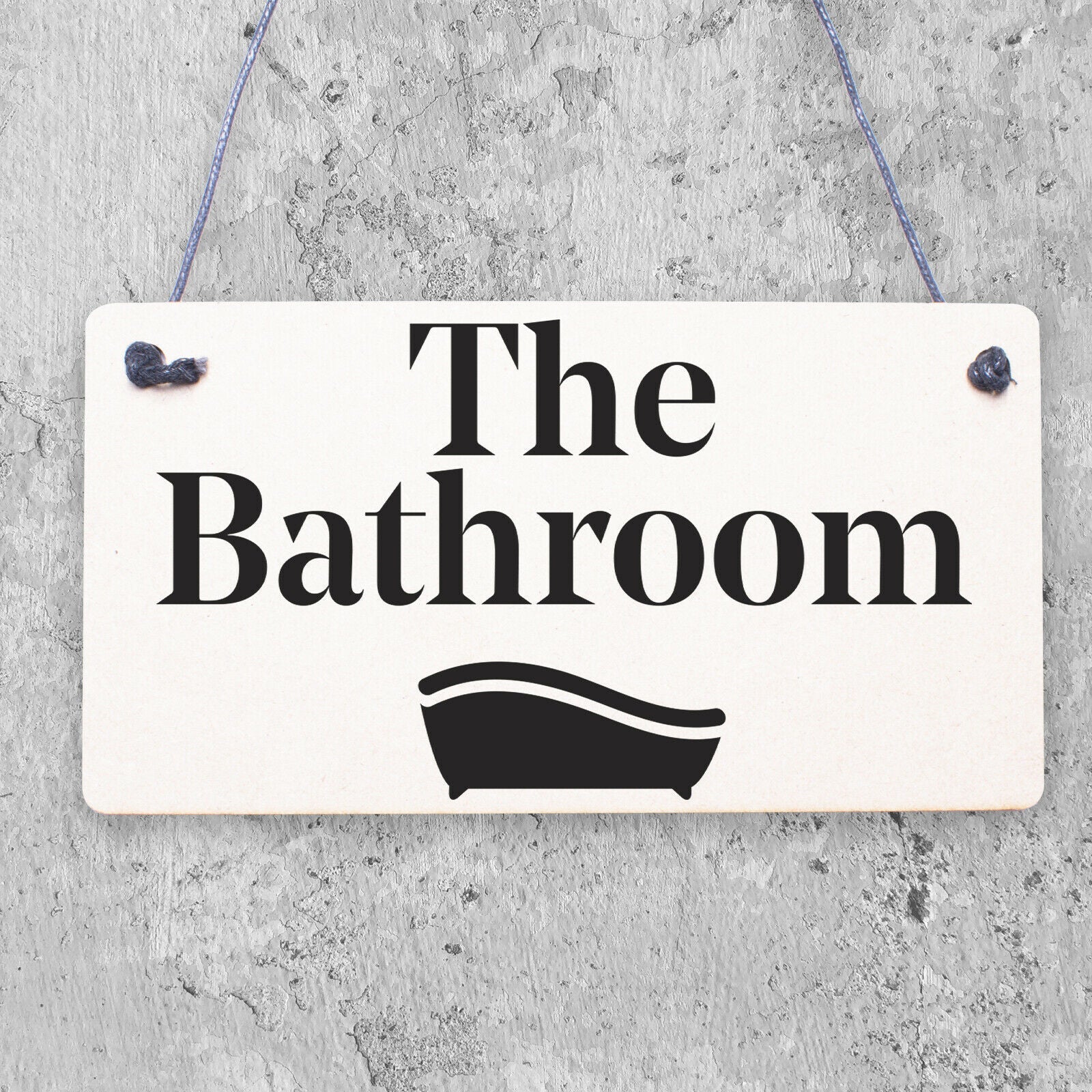 Rectangle  Sign for Guests Flatmates Funny Bathroom Sign Direction Sleek Design