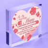 Mothers Day Gift  Sign For Mum Nan Heart Love Sign  Birthday Acrylic Block