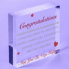 Wedding Day Gift Heart Hanging Sign Mr & Mrs Gifts Congratulations Acrylic Block