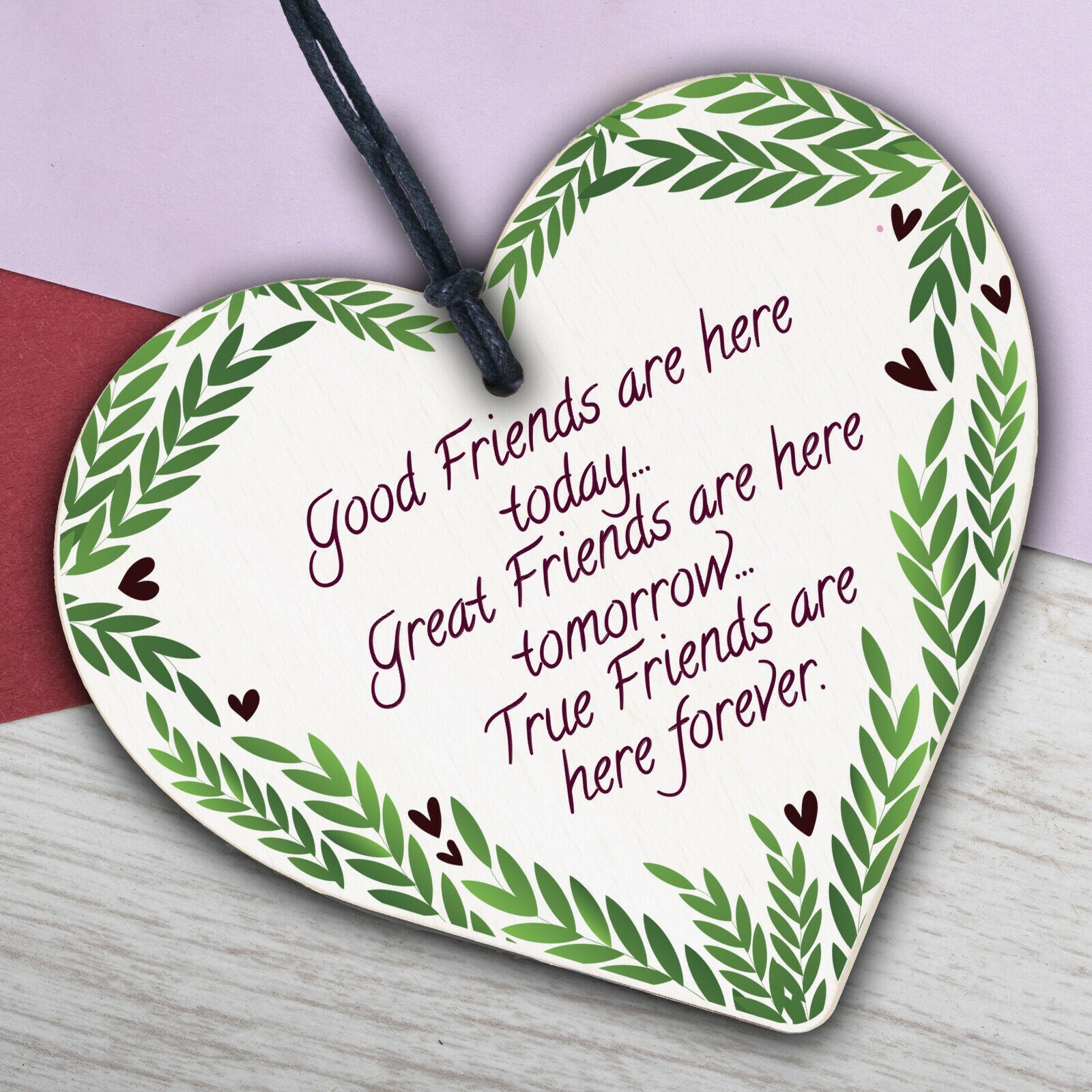 Good Friends Plaque Sign Best Friend Gift Shabby Chic Heart Birthday Christmas