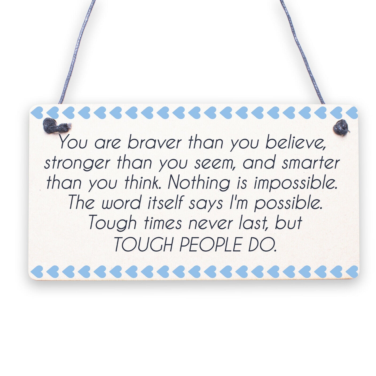 Stronger Inspirational Hanging Plaque Friendship Gifts Quote Butterfly Love Sign