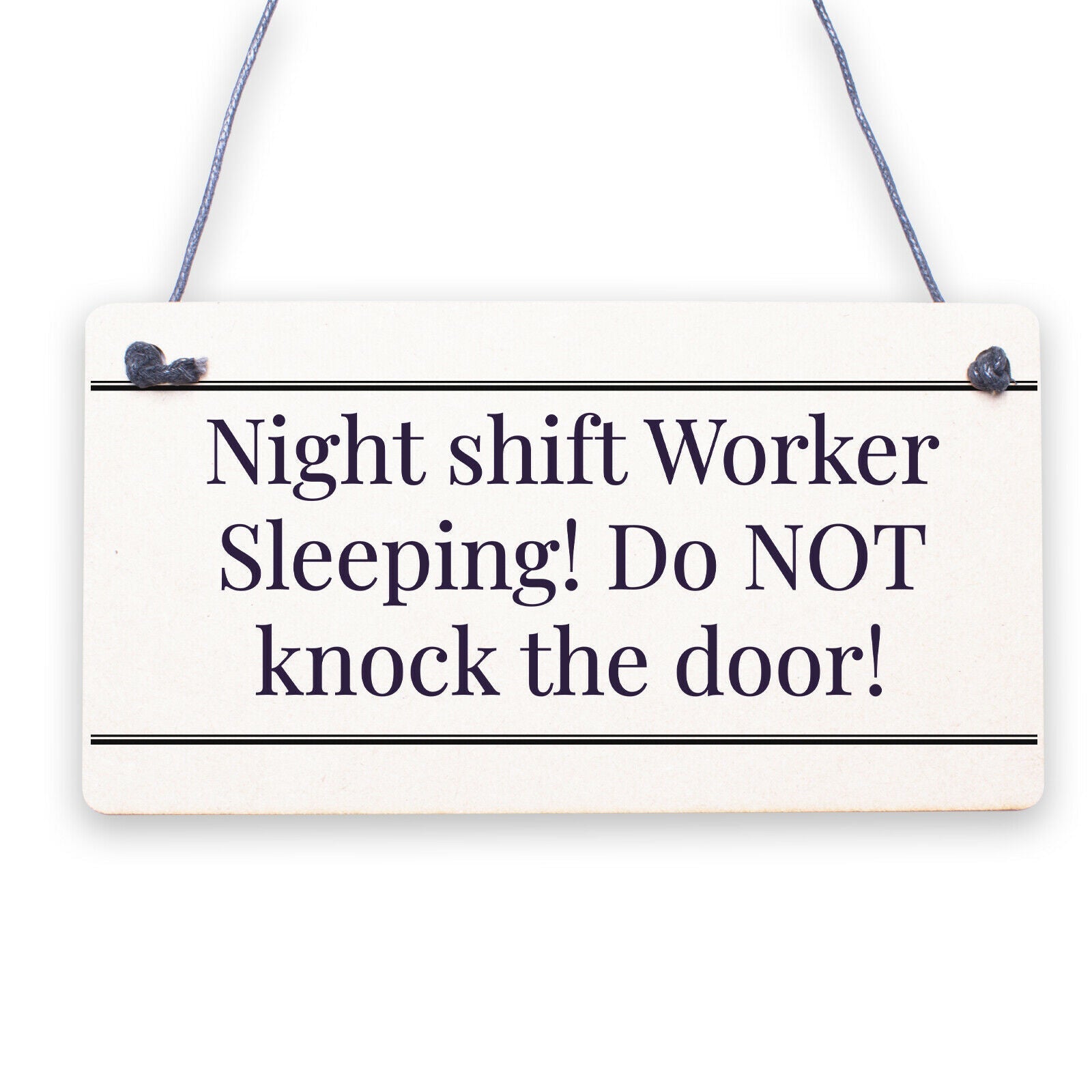 Night Shift Worker Do Not Disturb Hanging Plaque Novelty Keep Quiet Door Sign