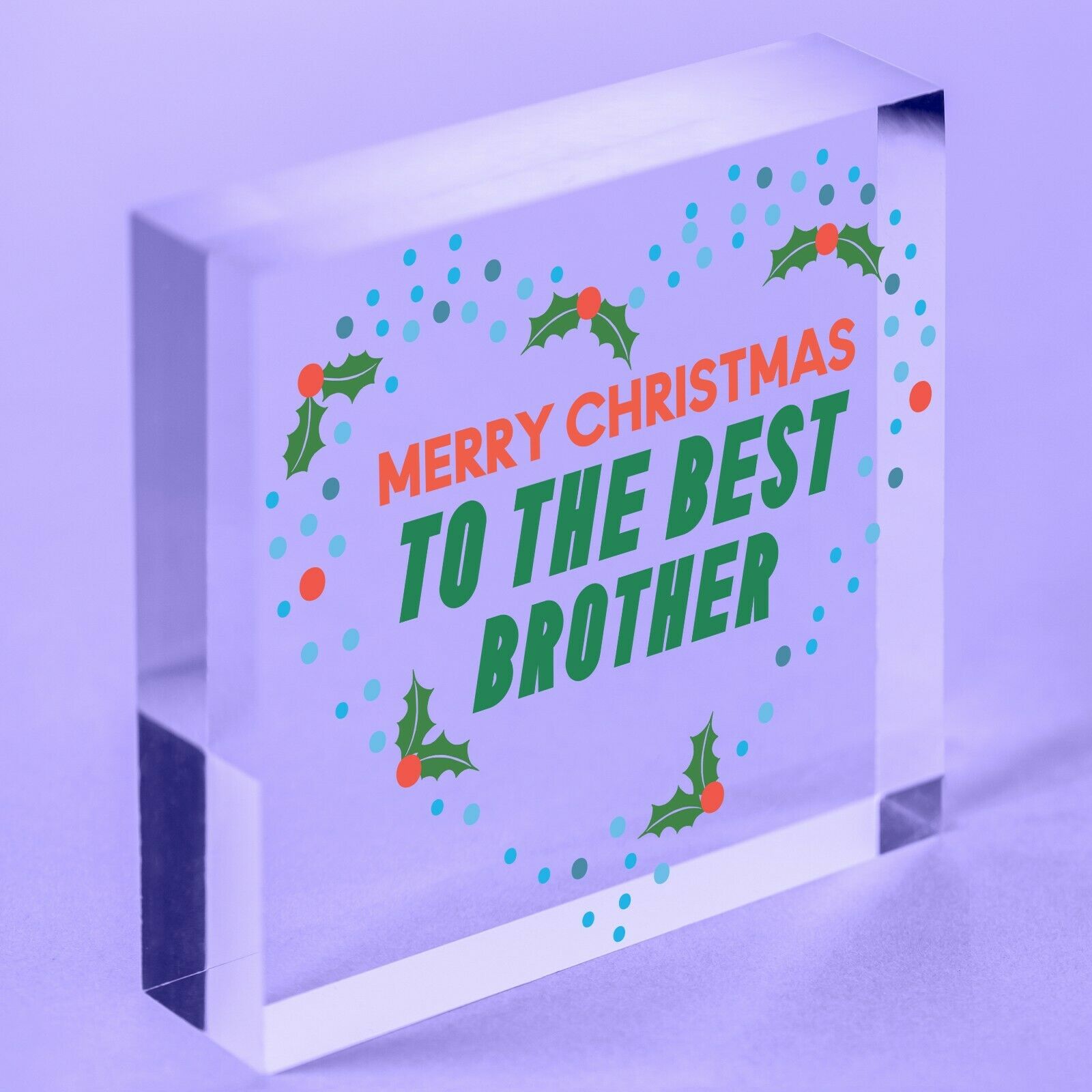 Christmas Funny Gifts For Brother Hanging Acrylic Block Novelty Gift From Sister