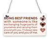 Friendship Plaque THANK YOU For Being A Great Friend Wooden Plaque Sign Gift
