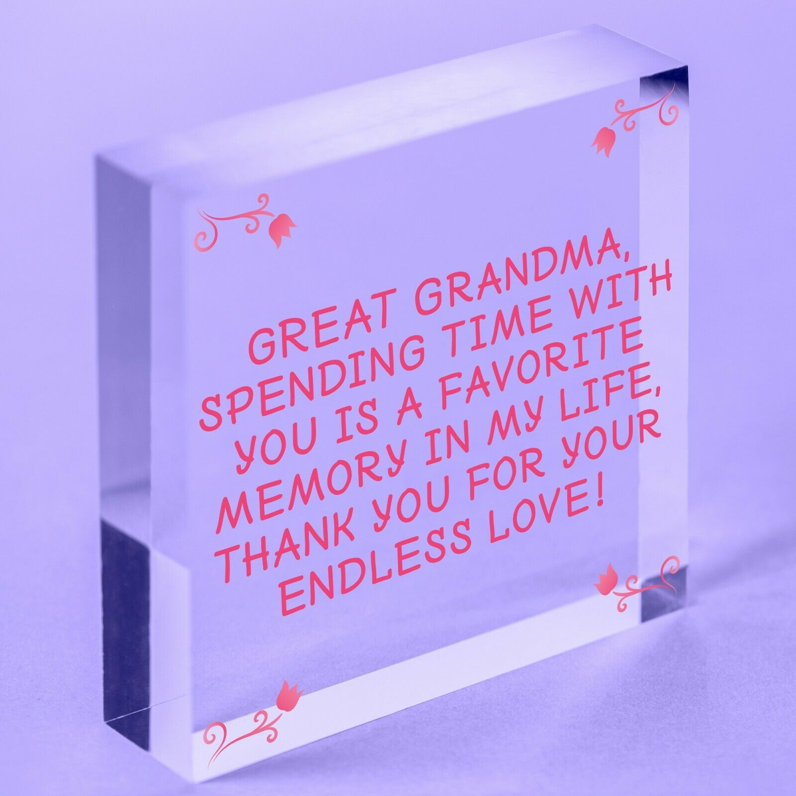 Great Grandparent Gifts Grandma Christmas Ornament Heart Plaque Birthday Gift