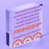 Friendship Sign Best Friend Plaque Gift Shabby Chic Hanging Acrylic Block