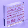Auntie And Uncle Gifts Acrylic Block Auntie Uncle Birthday Christmas Gifts[Bag Not Included]