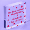 Grandmother And Granddaughter Gifts Nan Grandma Birthday Christmas Acrylic Block