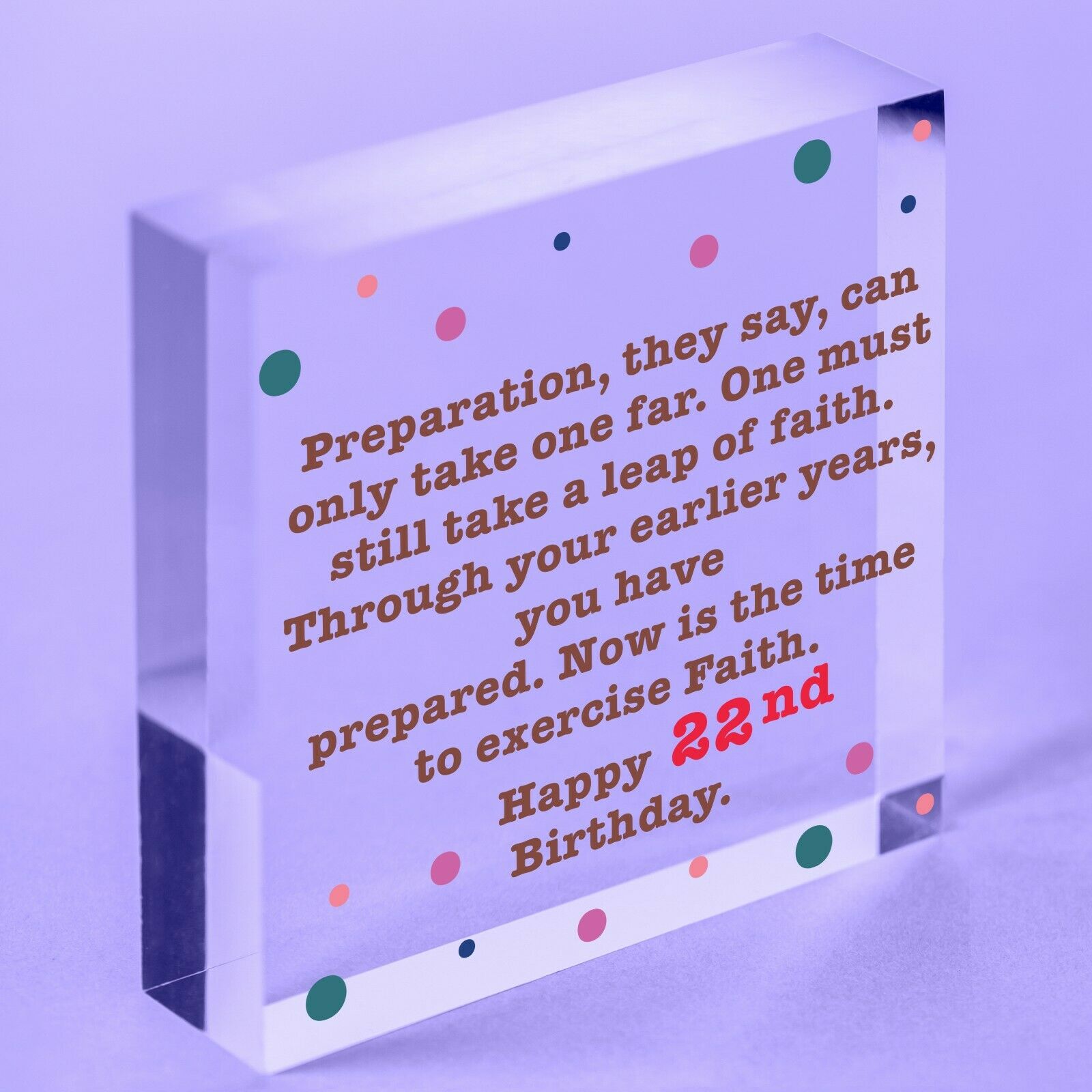 Funny 21st 22nd 20th 19th 18th 16th Birthday Gifts Acrylic Block Gift Daughter