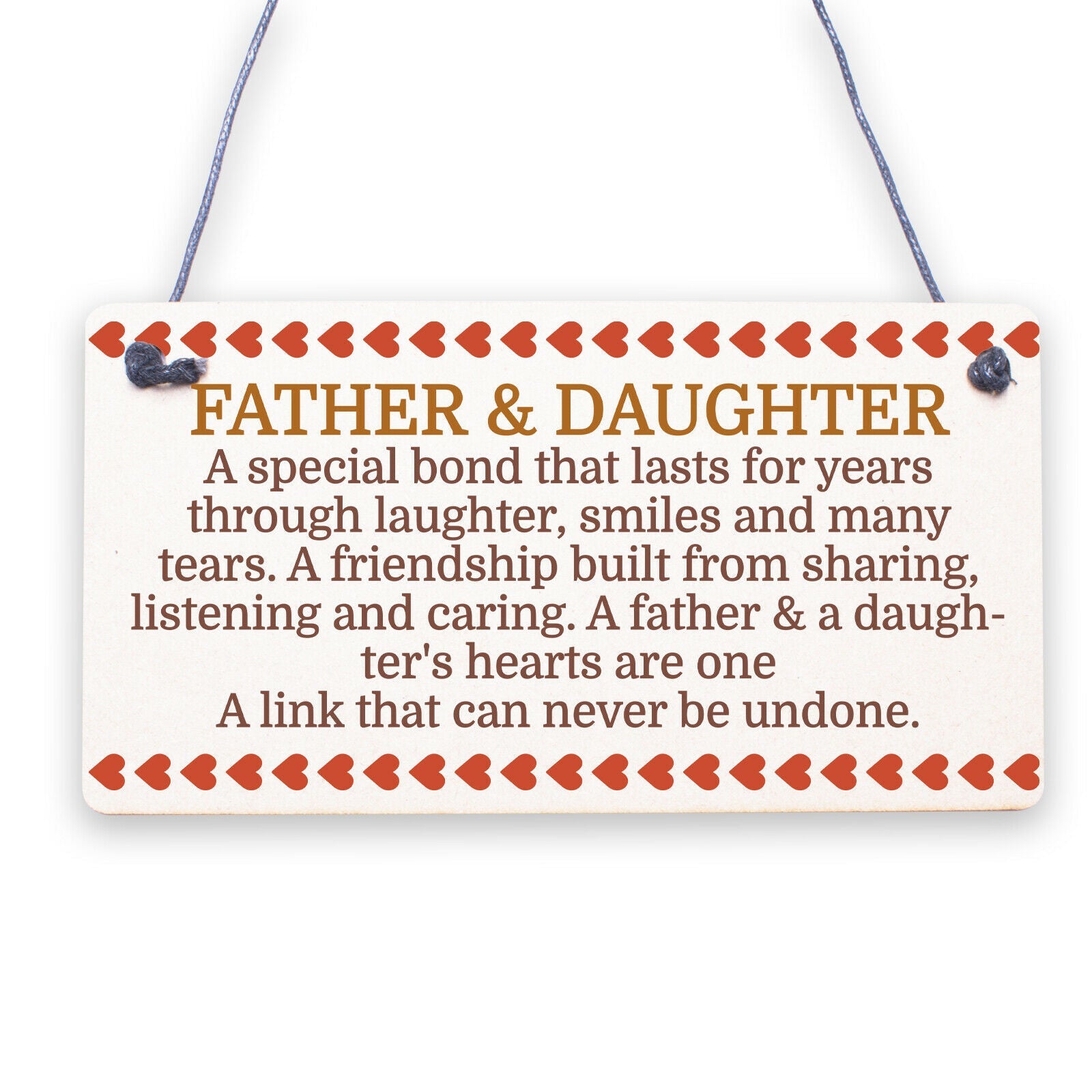 Father And Daughter Gift Plaque Father Gift From Daughter Birthday Xmas Keepsake