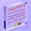 Happy Birthday Mum Heart Mummy Funny Special Card Baby Son Daughter Acrylic Sign