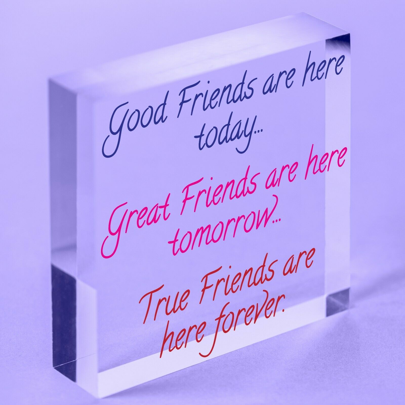 Good Friends Plaque Sign Best Friend Gift Shabby Chic Heart Birthday Acrylic