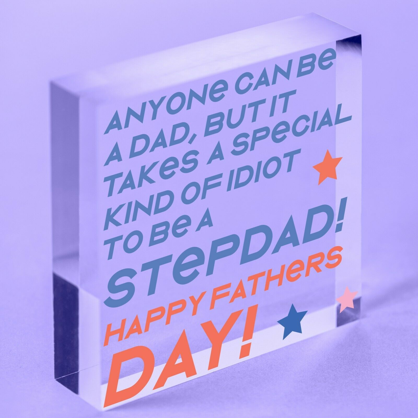 Step Dad Gift Funny Acrylic Heart Gifts For Step Dad Joke Gifts Birthday