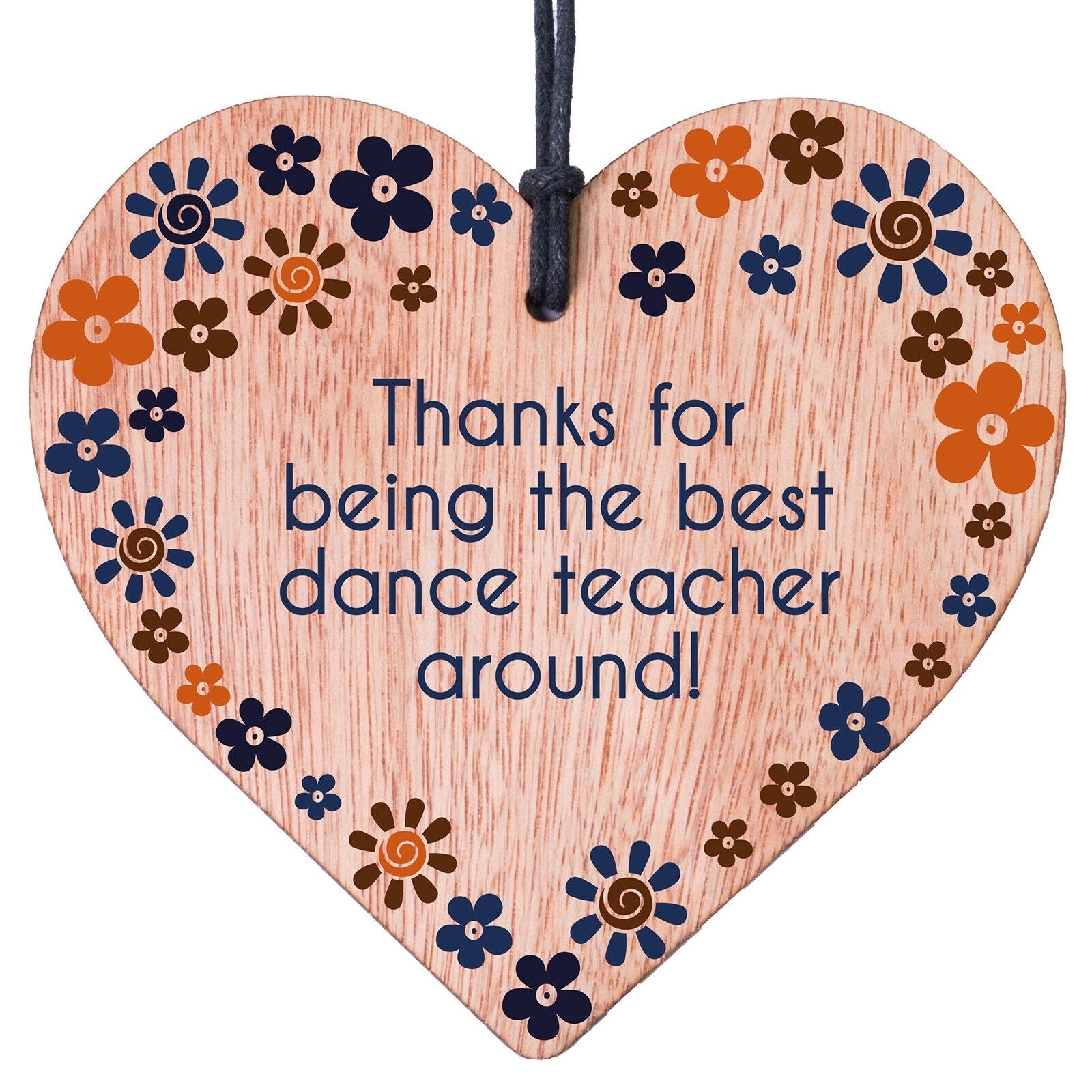 Best Dance Teacher Message Grateful Perfect Gift Heart Plaque Birthday