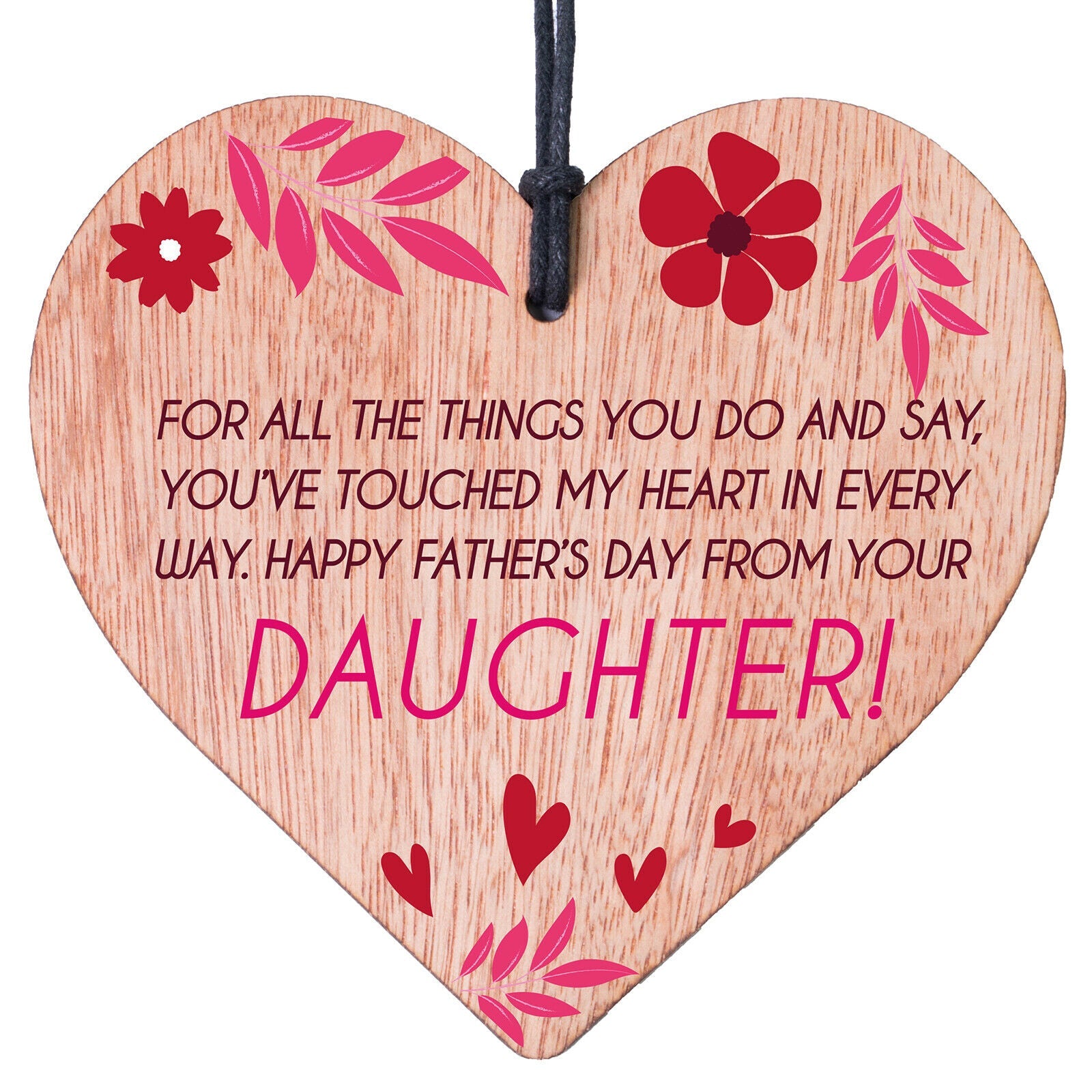 Love From Daughter Heart Plaque Happy Fathers Day Grandad Dad Special Day