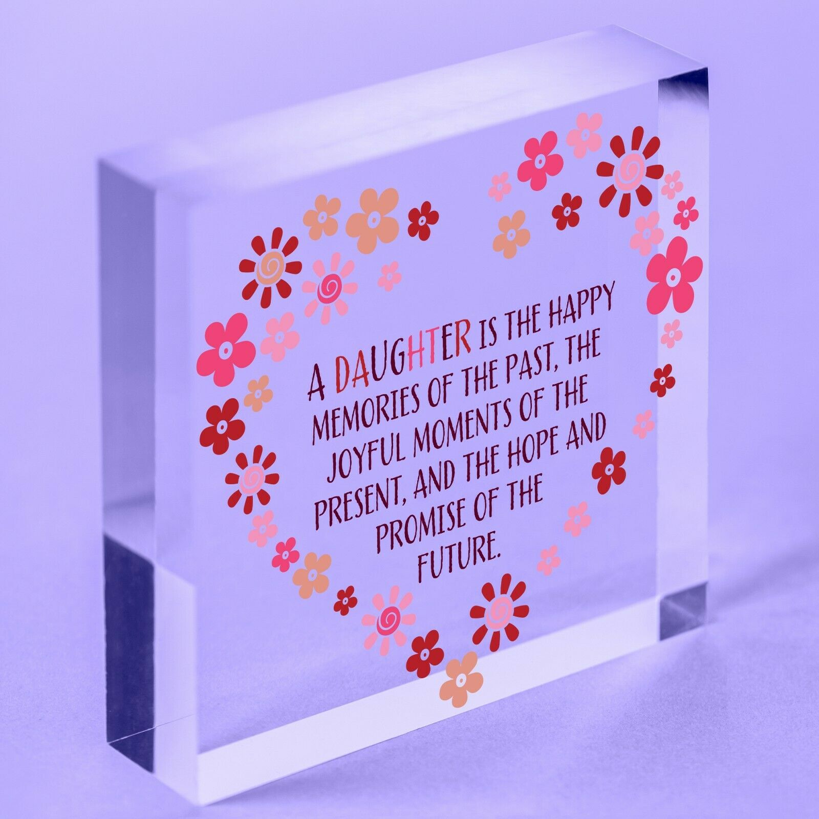 Mother And Daughter Gifts Acrylic Block Christmas Birthday Gift For Daughter