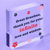 Great Grandma Nanny Gran Gifts Acrylic Plaque Keepsake Gift Grandson Daughter