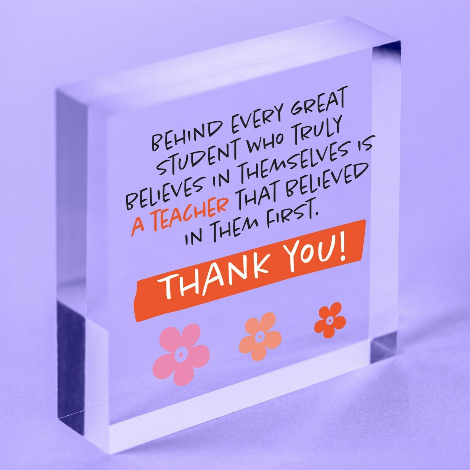 Gift For Teacher And Assistant Acrylic Heart Plaque Thank You Leaving School