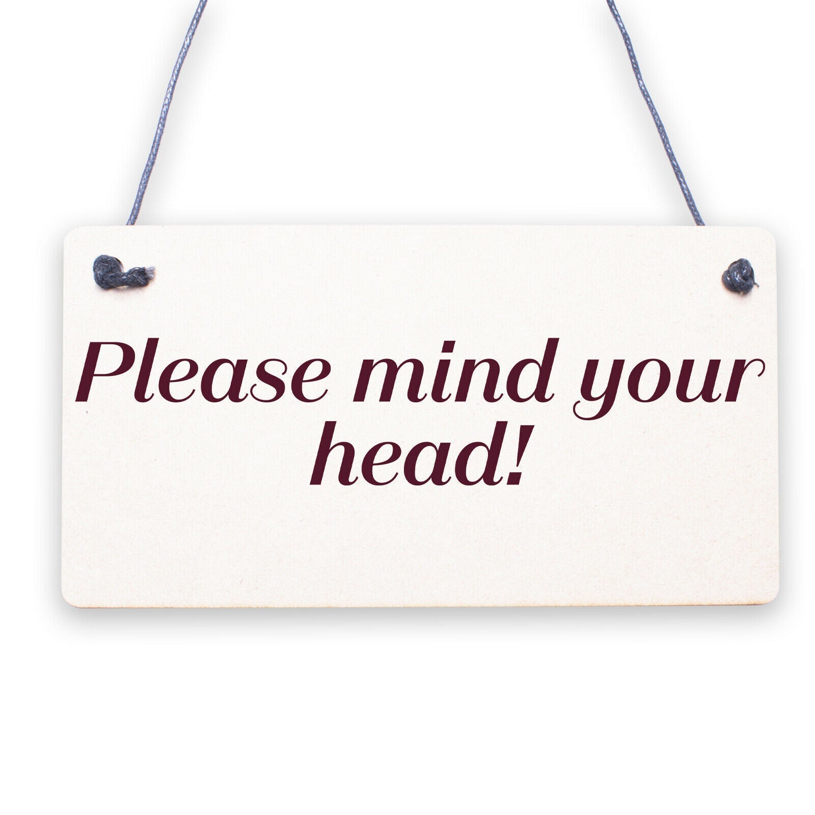 Duck Please Mind Your Head Novelty Door Sign Shabby Chic Wooden Hanging Plaque