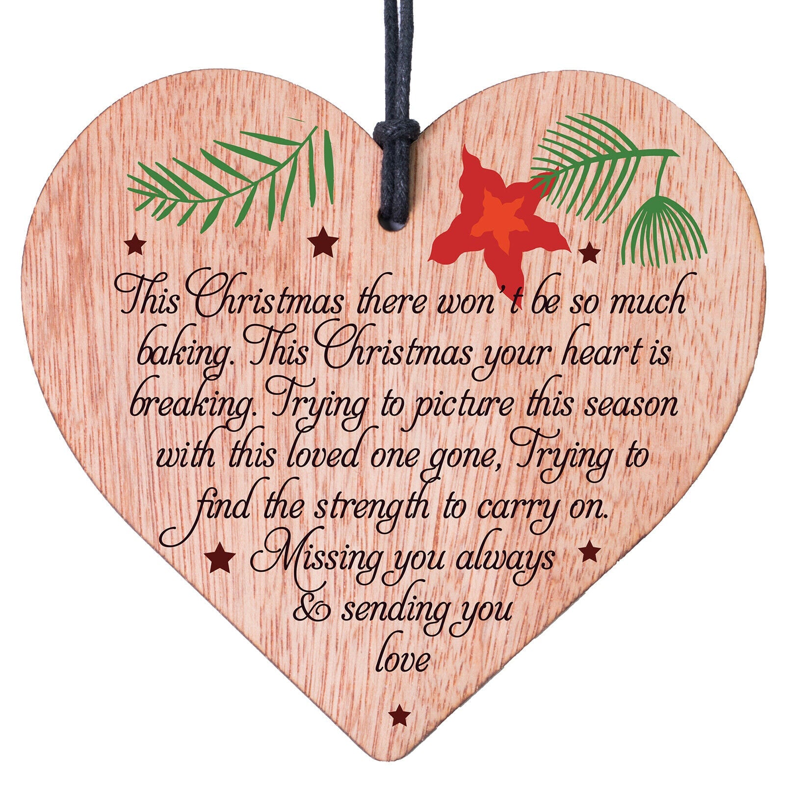 Christmas Holiday Happy Xmas Message Family Loved Ones Heart Plaque Mother