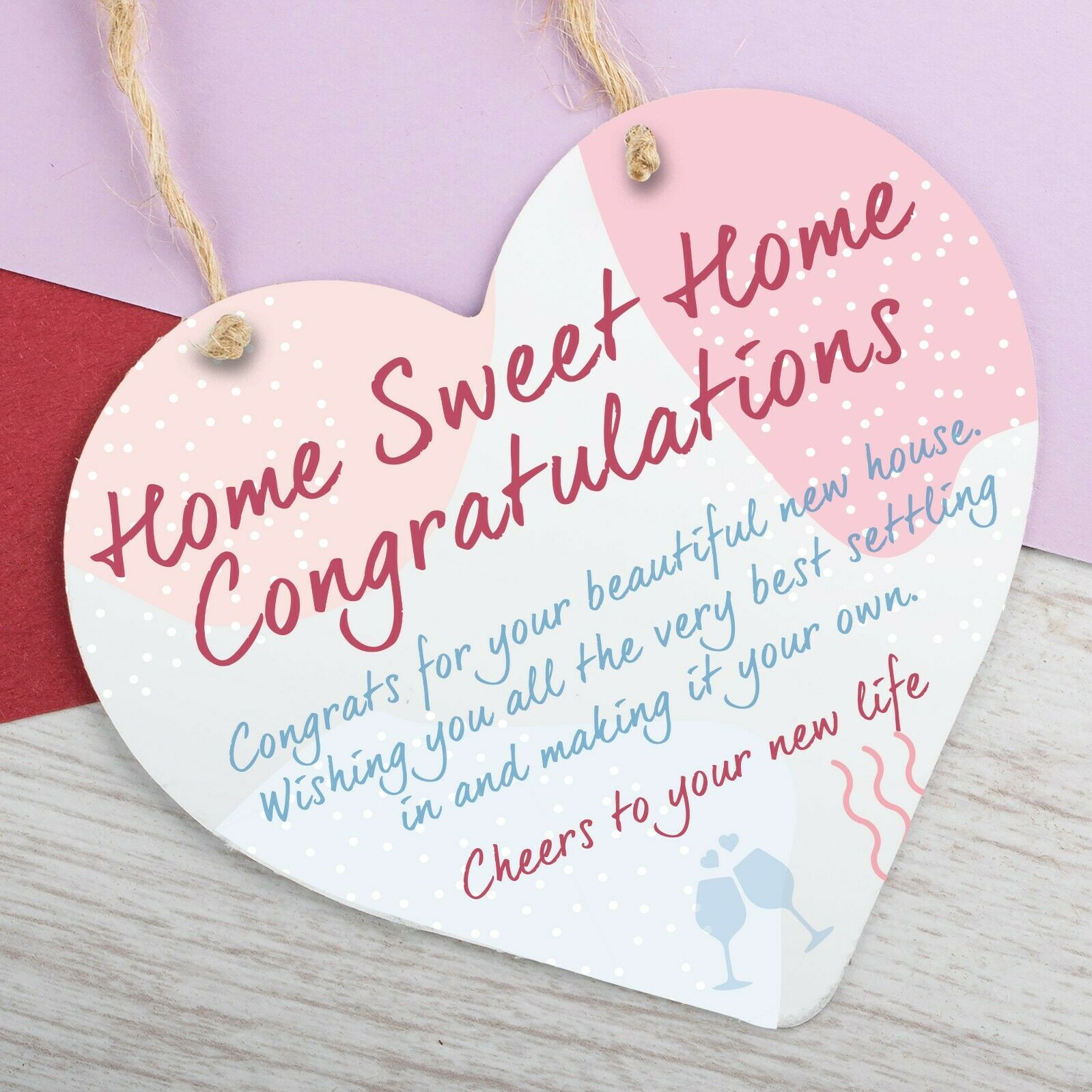 New Home Gifts Funny Congratulations Hanging Sign Plaque