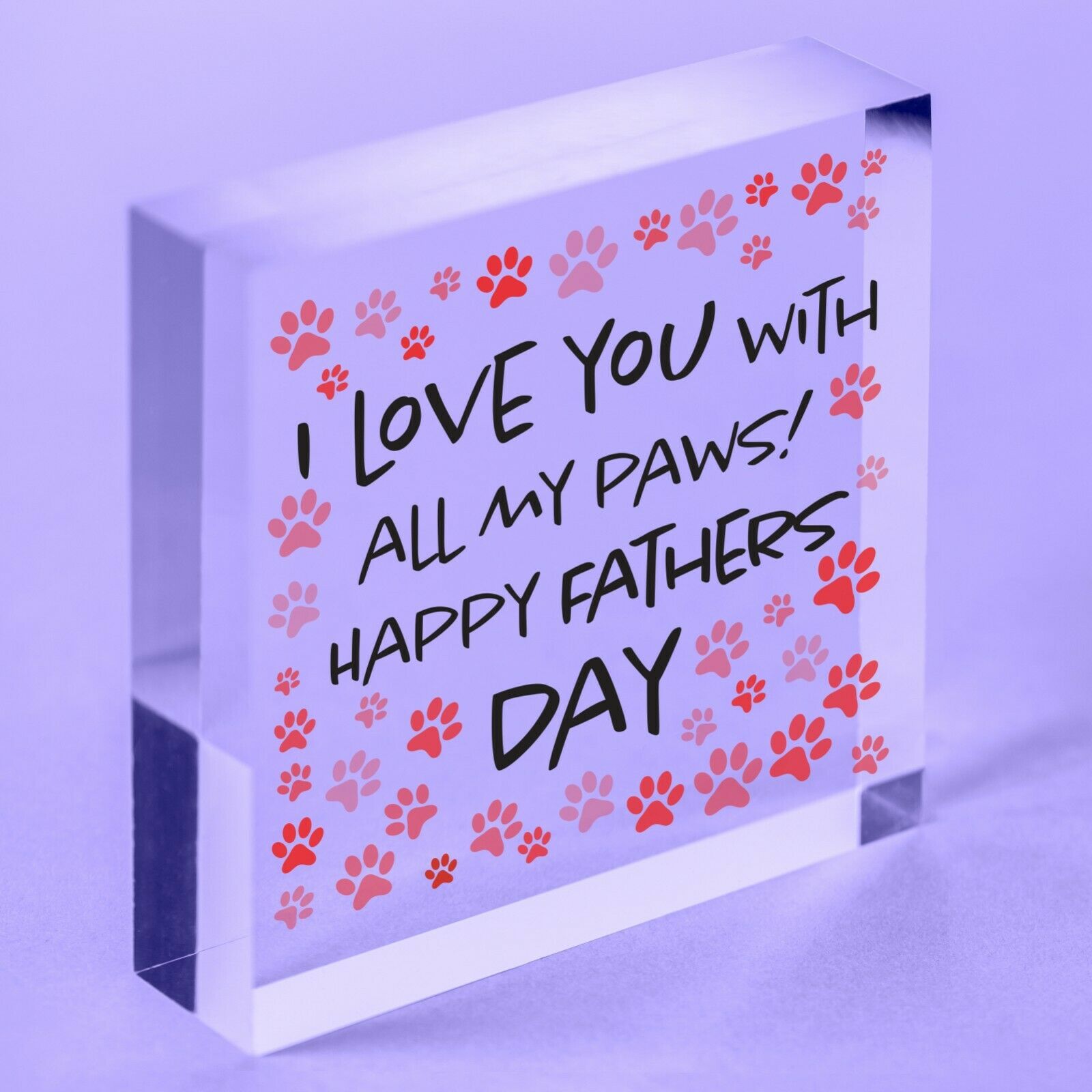 Funny Fathers Day Gift Card Acrylic Plaque Best Dog Dad Gifts Funny Pet Gifts