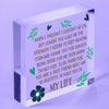 Best Friend Friendship Thank You Love Gifts Acrylic Block Sign Plaque