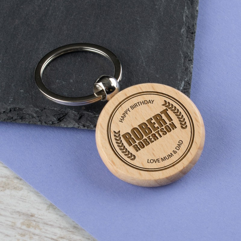 Personalised Round Keyring - Winner