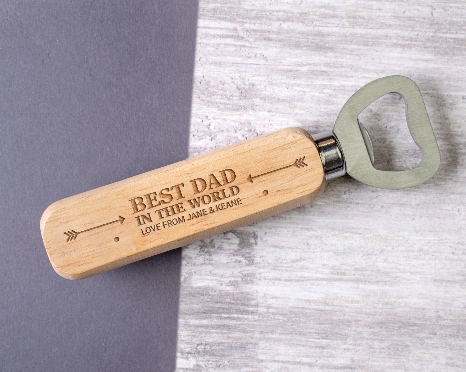Personalised Engraved Wooden Bottle Opener - Any Message